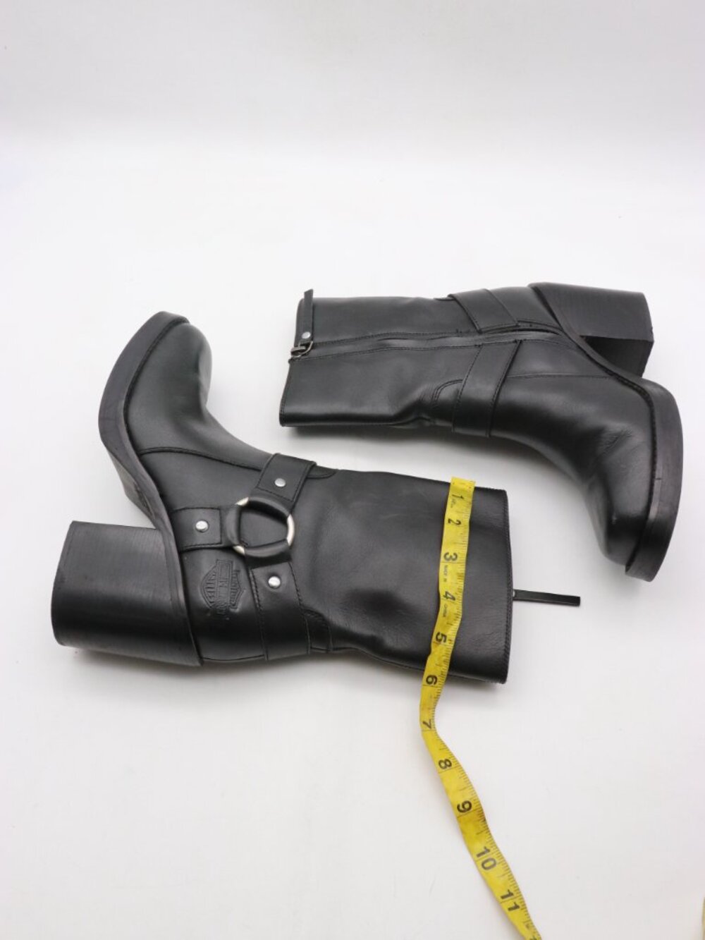 Harley-Davidson Zelta Harness Women’s Size 6.5 M Black Leather Heeled  Boots - Picture 8 of 12